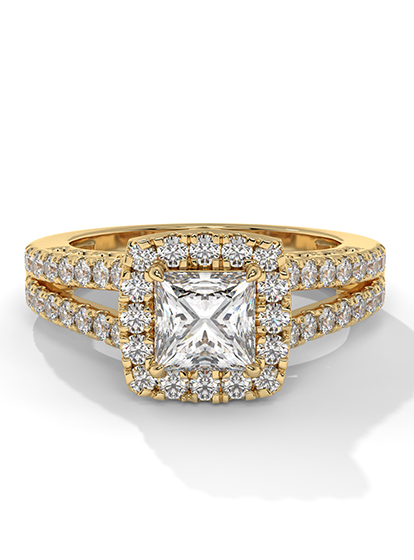 Heart Solitaire Diamond Gold Necklace