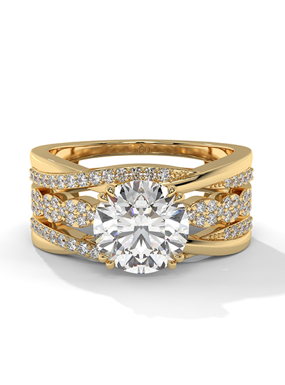 Heart Solitaire Diamond Gold Necklace