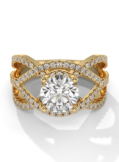 Heart Solitaire Diamond Gold Necklace