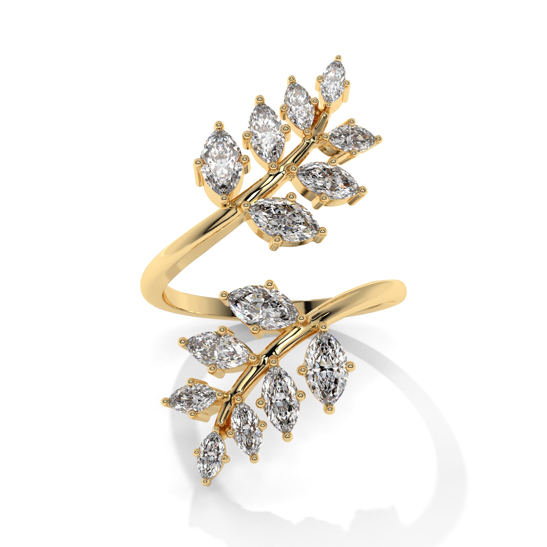 Celeste Crown Gold Engagement Ring