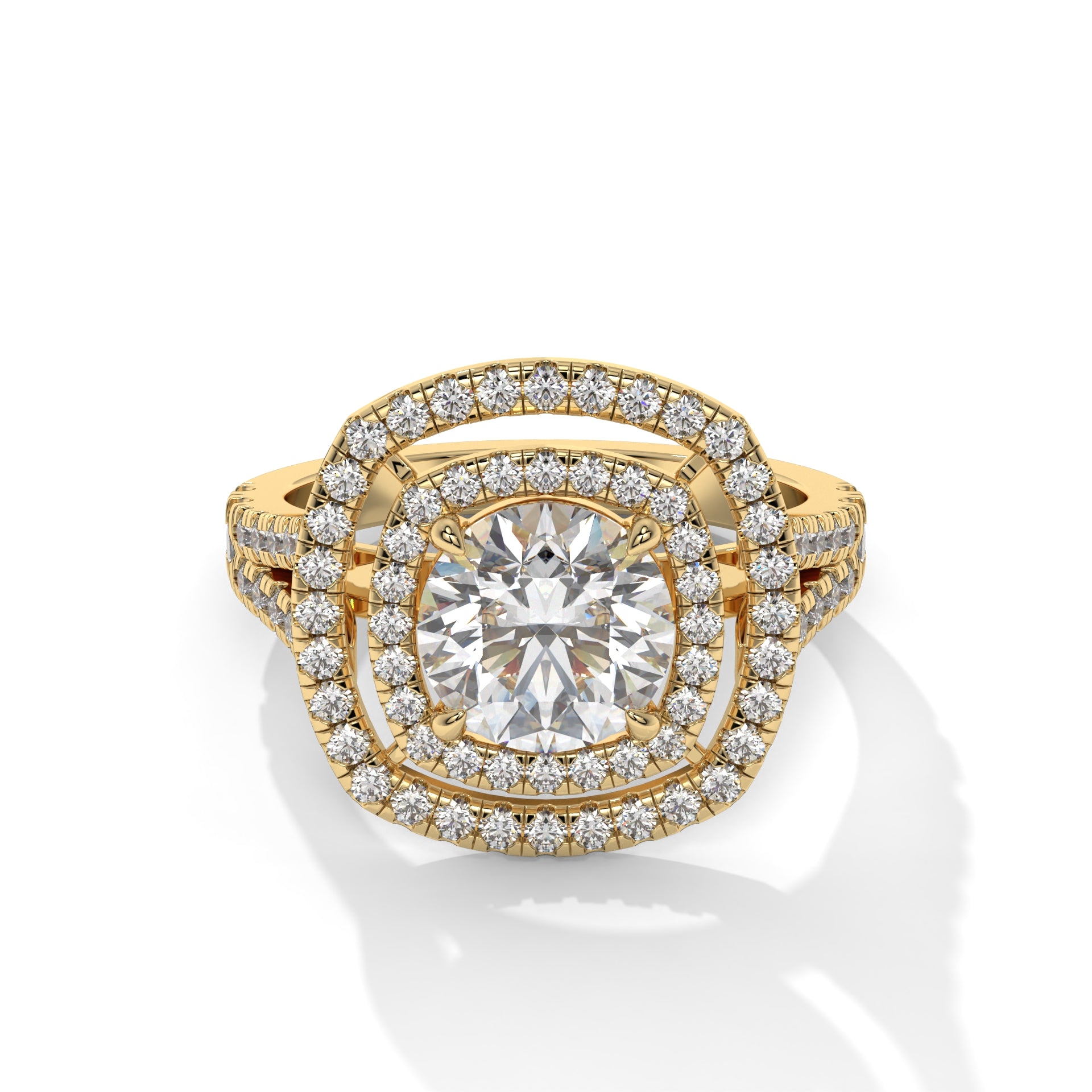 Gilded Aura Brilliant Diamond Ring