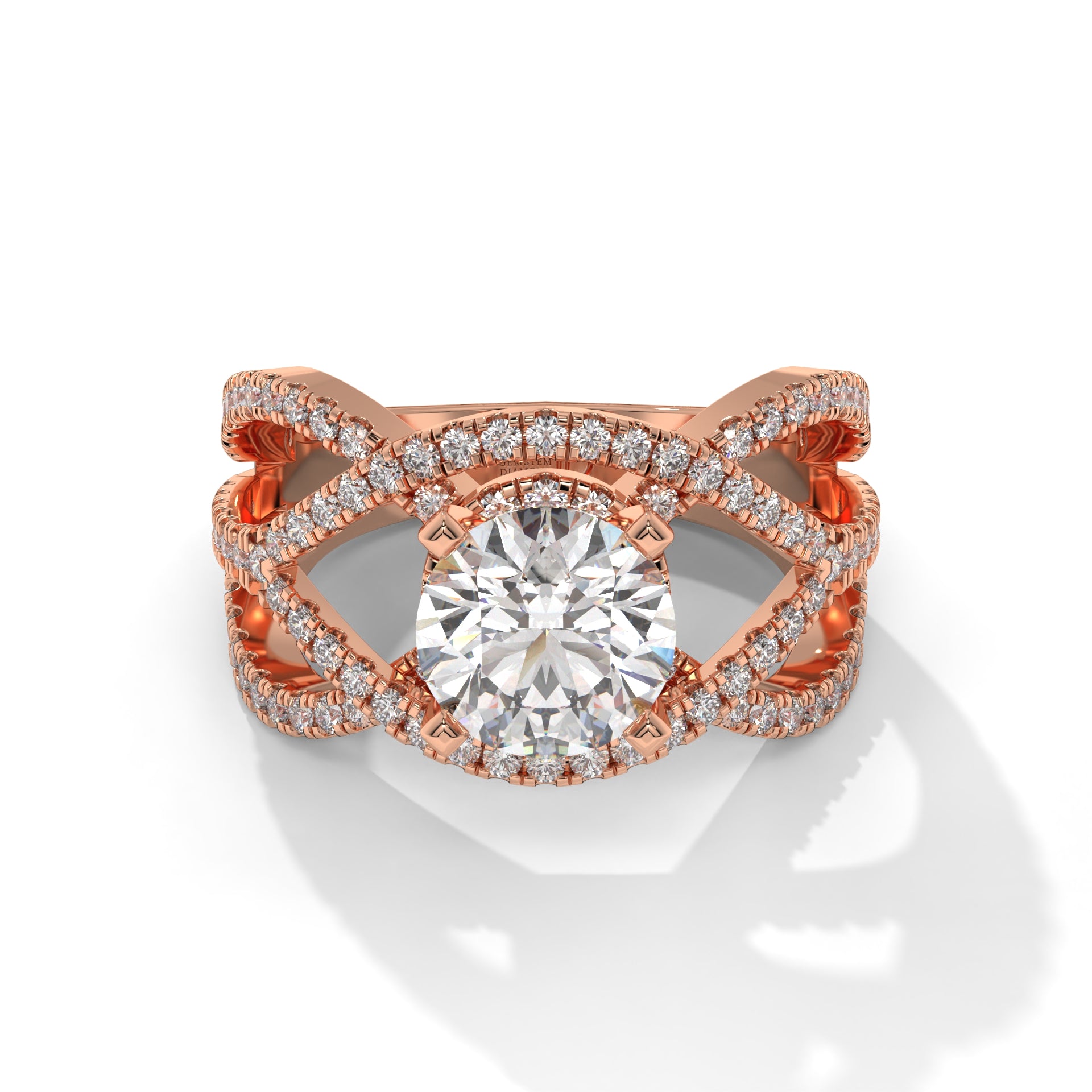 Velvet Sparkle Gold Solitaire Ring