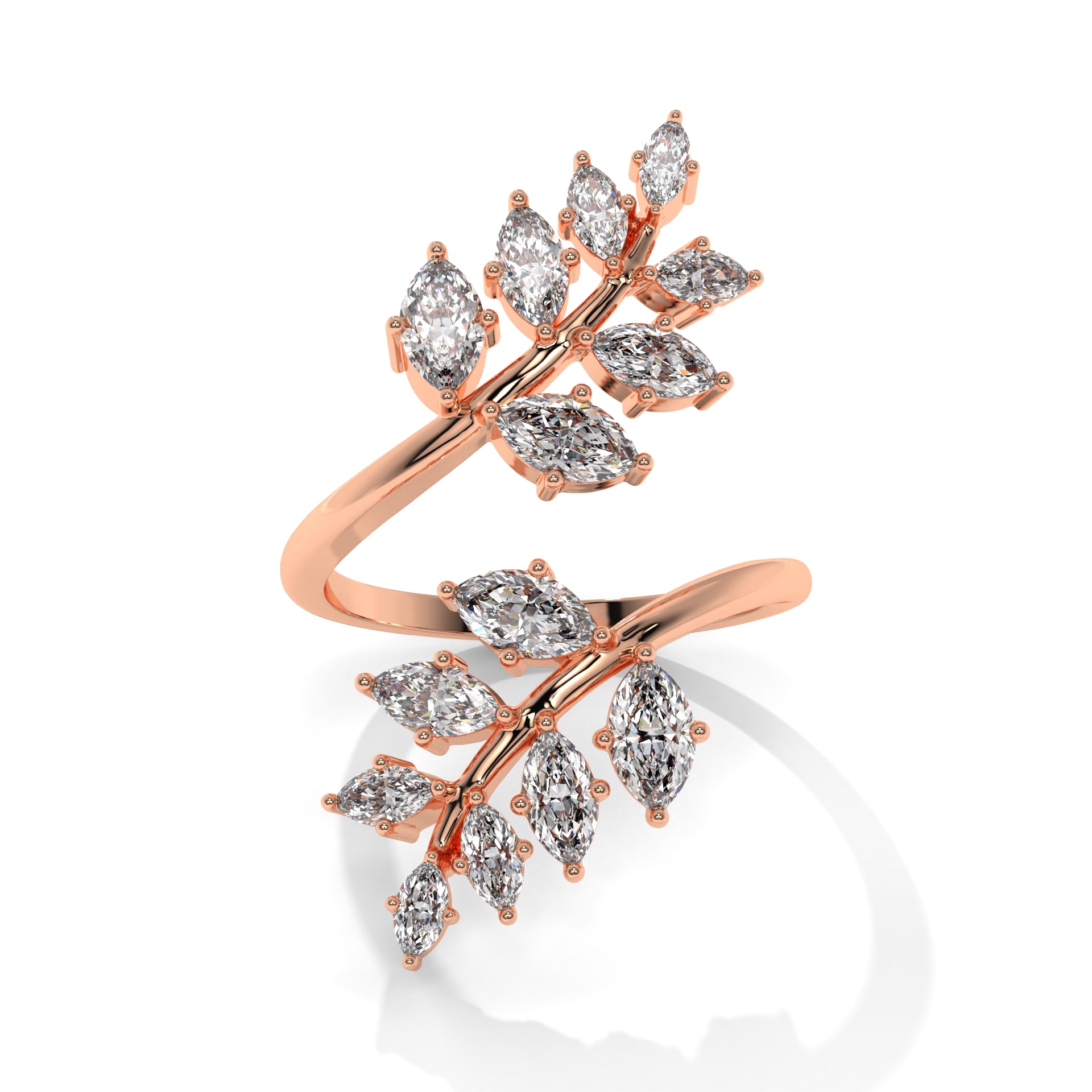 Celeste Crown Gold Engagement Ring