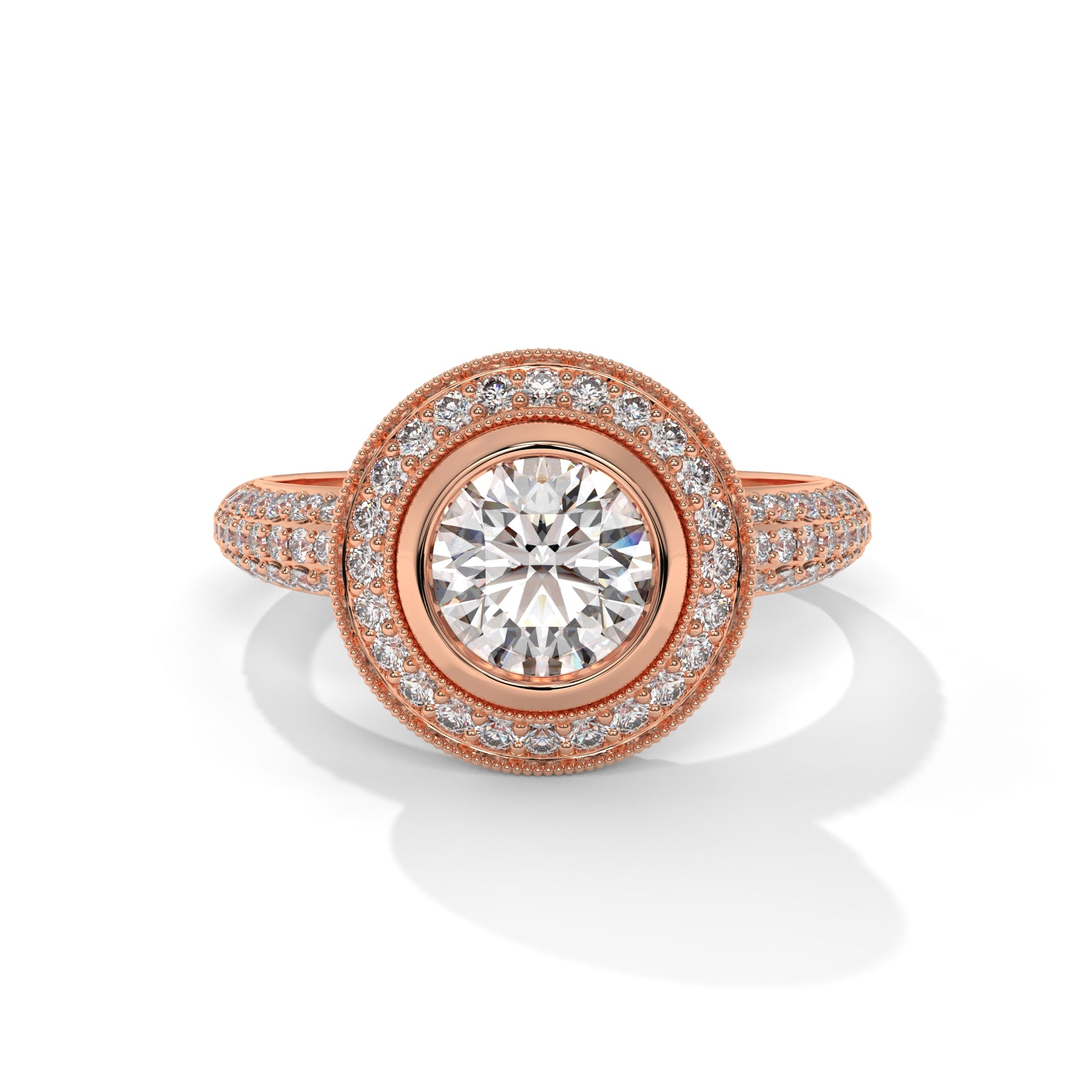 Divine Ember Round Diamond Ring