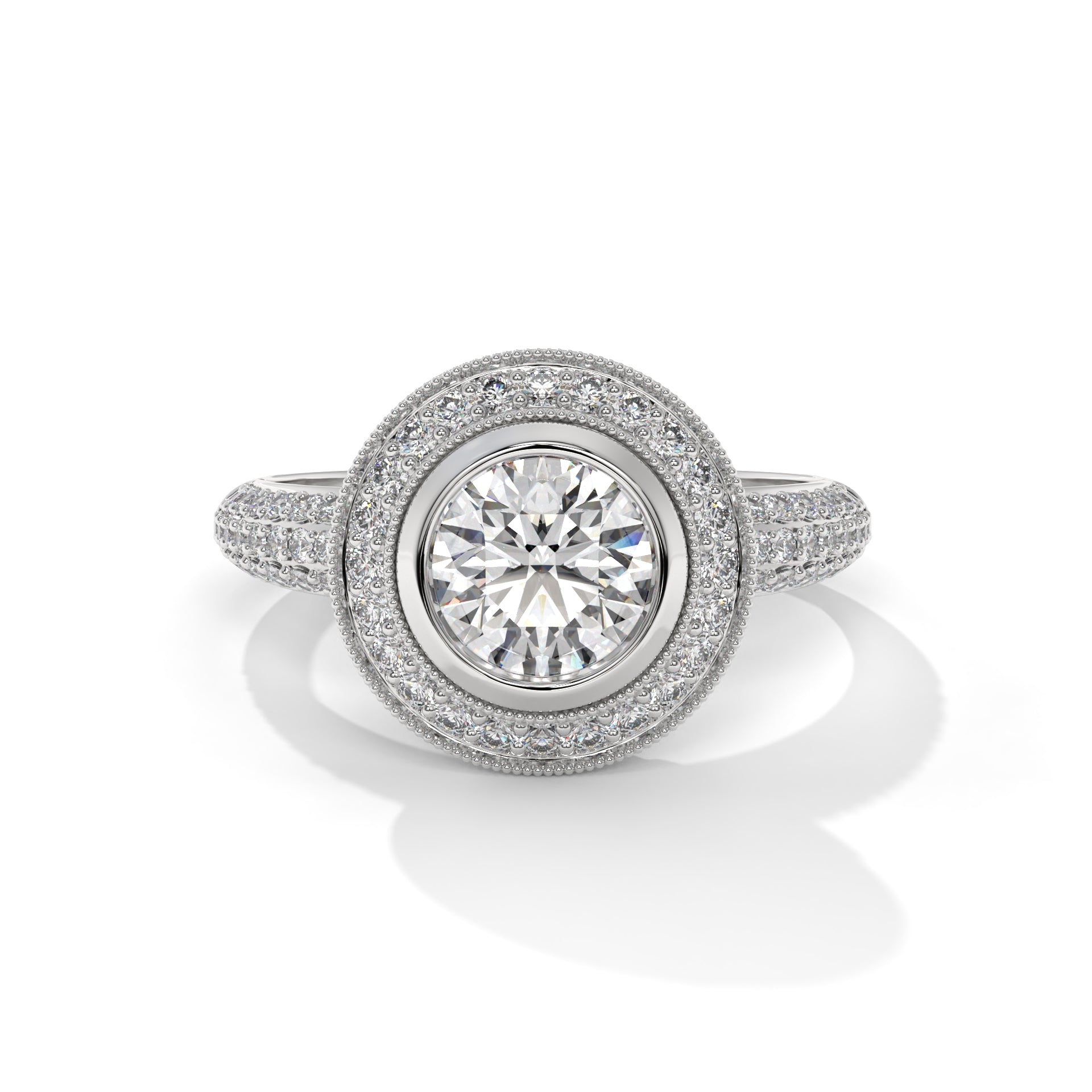 Divine Ember Round Diamond Ring