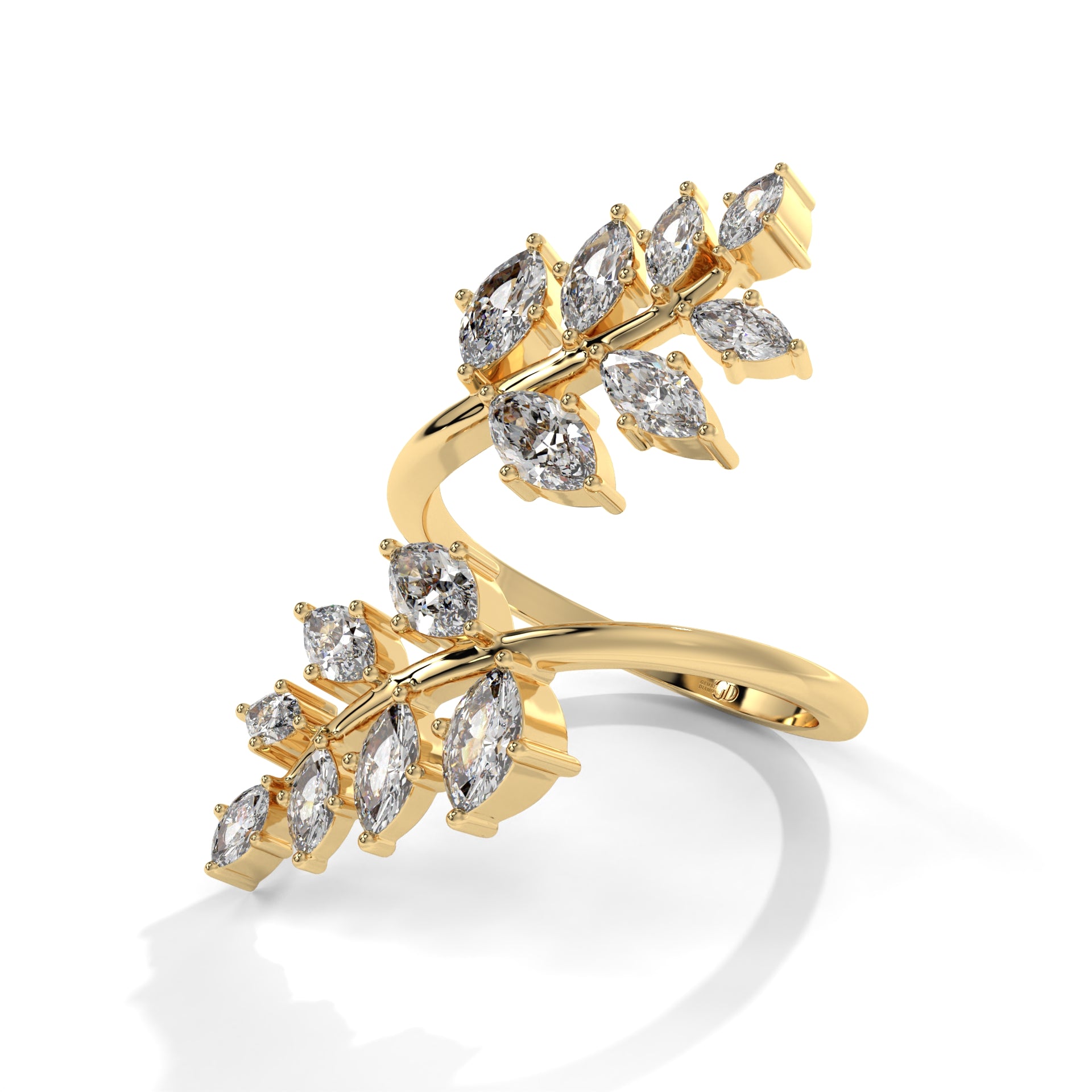 Celeste Crown Gold Engagement Ring