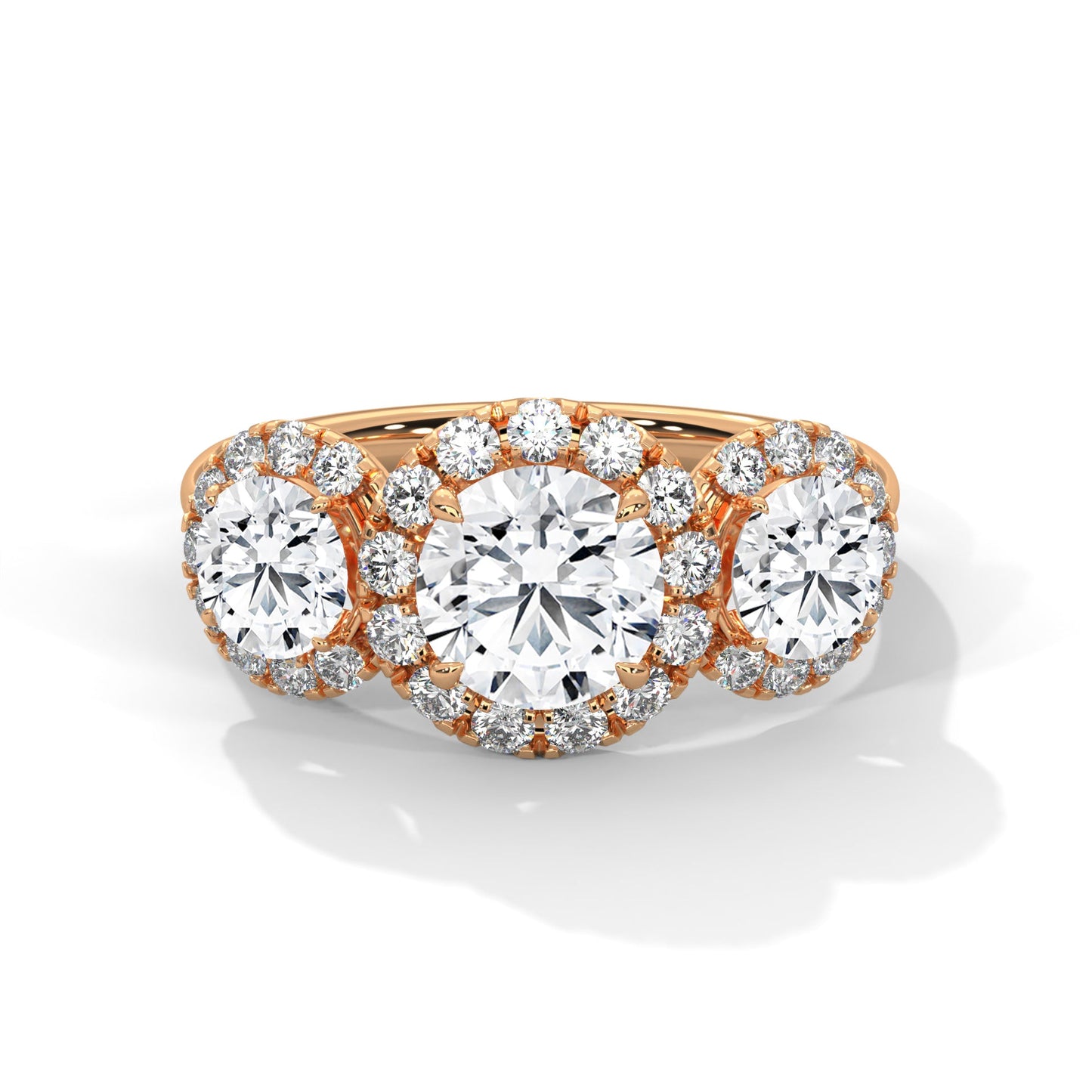 Triple Halo Lab-Grown Diamond Ring | 1.9 Carat IGI Certified | 14K Gold