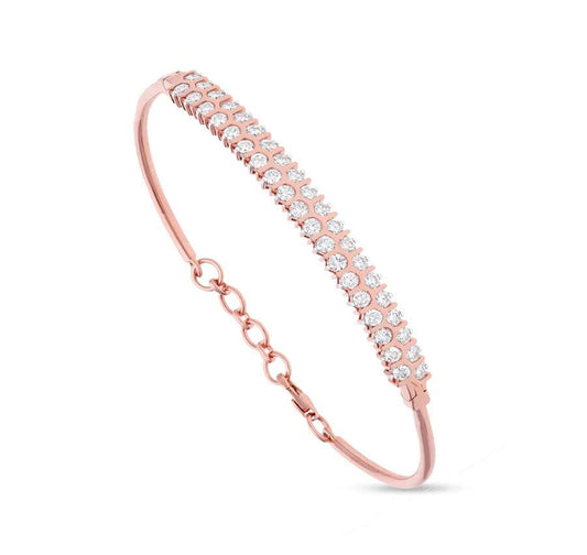 Bar Drop Rose Gold Diamond Necklace